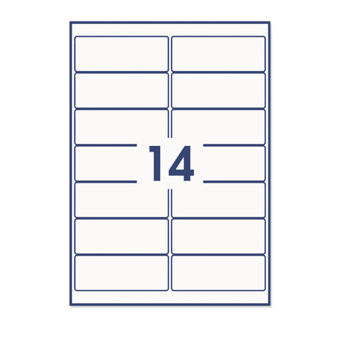 Rectangle Adhesive Labels Diamond White 99 x 38 mm (14 labels)