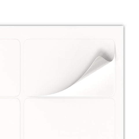 Rectangle Adhesive Labels Diamond White 64 x 34 mm (24 labels)