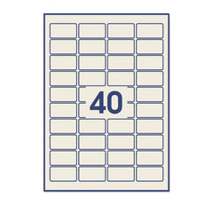 Rectangle Adhesive Labels White 46 x 25 mm (40 labels)