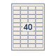 Rectangle Adhesive Labels White 46 x 25 mm (40 labels)