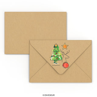 Christmas envelope Toy train