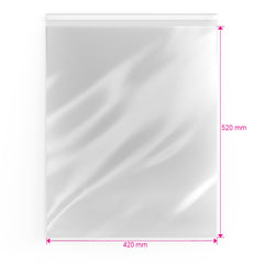 Cello Bags (Non-Header) Clear 520 x 420 mm