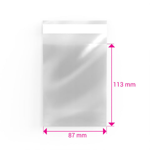 Cello Bags (Non-Header) Clear 113 x 87 mm