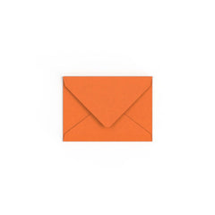C7 Flame Orange British Made Gummed V-Flap Envelope (82 x 113mm)