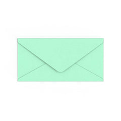 DL Jade Green British Made Gummed V-Flap Envelope (110 x 220mm)