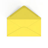 DL Sunflower Yellow British Made Gummed V-Flap Envelope (110 x 220mm)