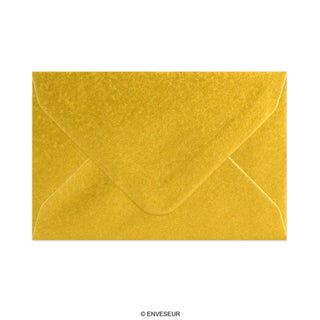 Metallic Gold Gummed V-Flap Greeting Card Envelope (62 x 94mm)