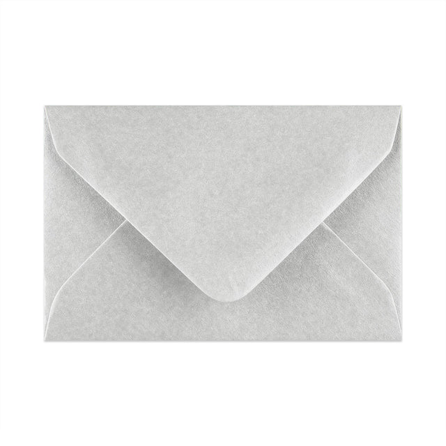 Metallic Silver Gummed V-Flap Greeting Card Envelope (62 x 94mm)