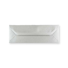 Metallic Silver Gummed V-Flap Envelope (80 x 215mm)