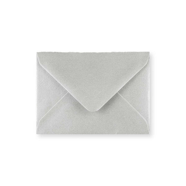 C7 Metallic Silver Gummed V-Flap Greetings Envelope (82 x 113mm)