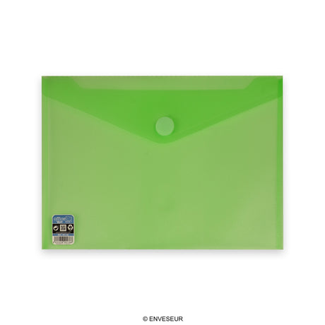 Translucent polypropylene envelopes with V-LOCK velcro closure