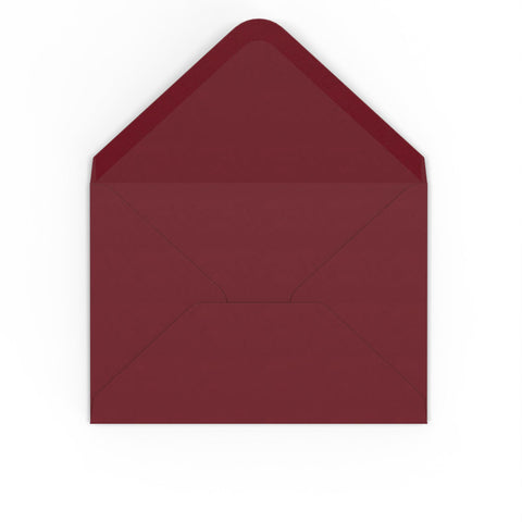 Burgundy envelopes
