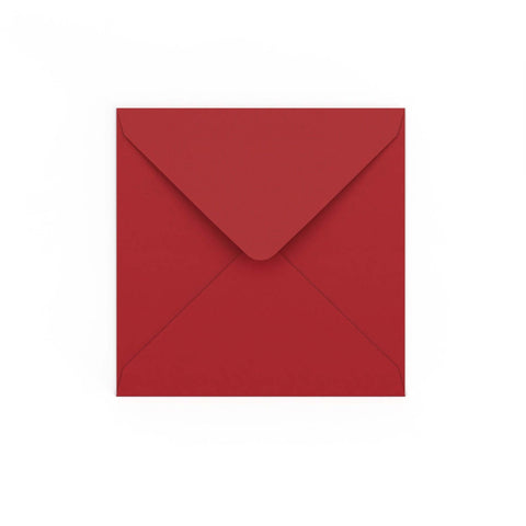 Dark Red Gummed V-Flap Envelope (140 x 140mm)