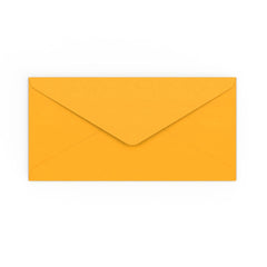 DL Dark Yellow Gummed V-Flap Envelope (110 x 220mm)