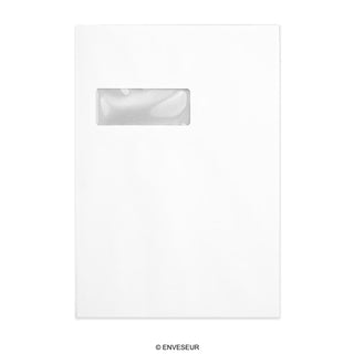 White Board Back Envelope – Window 324x229 mm (C4)