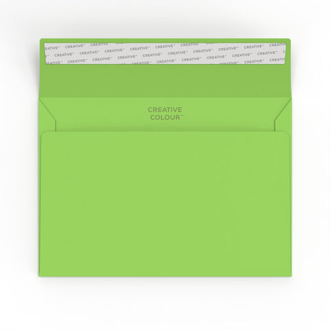 Creative Colour Peel & Seal Envelopes Green 162 x 229 mm (C5)