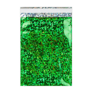 Holographic Finish Foil Bags Holographic Green 229 x 162 mm (C5)