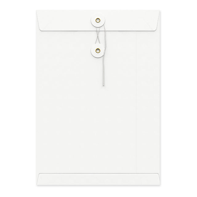 Coloured envelopes with string and washer closure White 324 x 229 mm (C4)