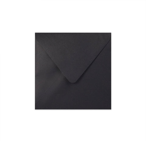 Paper Lined Envelopes Black + Black Fancy Paper 160 x 160 mm