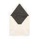 Paper Lined Envelopes Ivory + Black Fancy Paper 160 x 160 mm