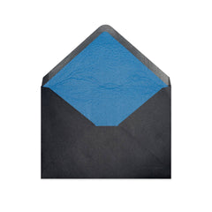 Paper Lined Envelopes Black + Blue Fancy Paper 162 x 229 mm (C5)