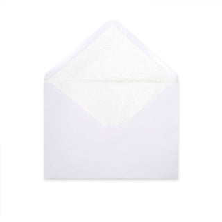 Paper Lined Envelopes White + White Fancy Paper 162 x 229 mm (C5)