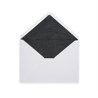 Paper Lined Envelopes White + Black Fancy Paper 114 x 162 mm (C6)