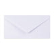 Paper Lined Envelopes White + Red Fancy Paper 110 x 220 mm (DL)